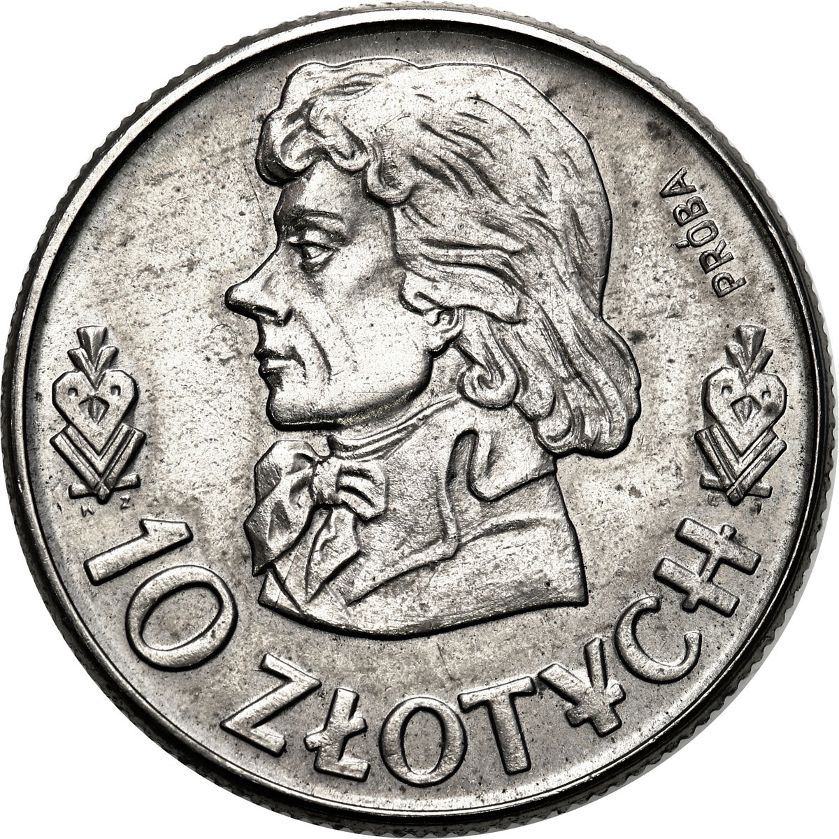 PRL. PRÓBA Nikiel 10 złotych 1960 - Tadeusz Kościuszko